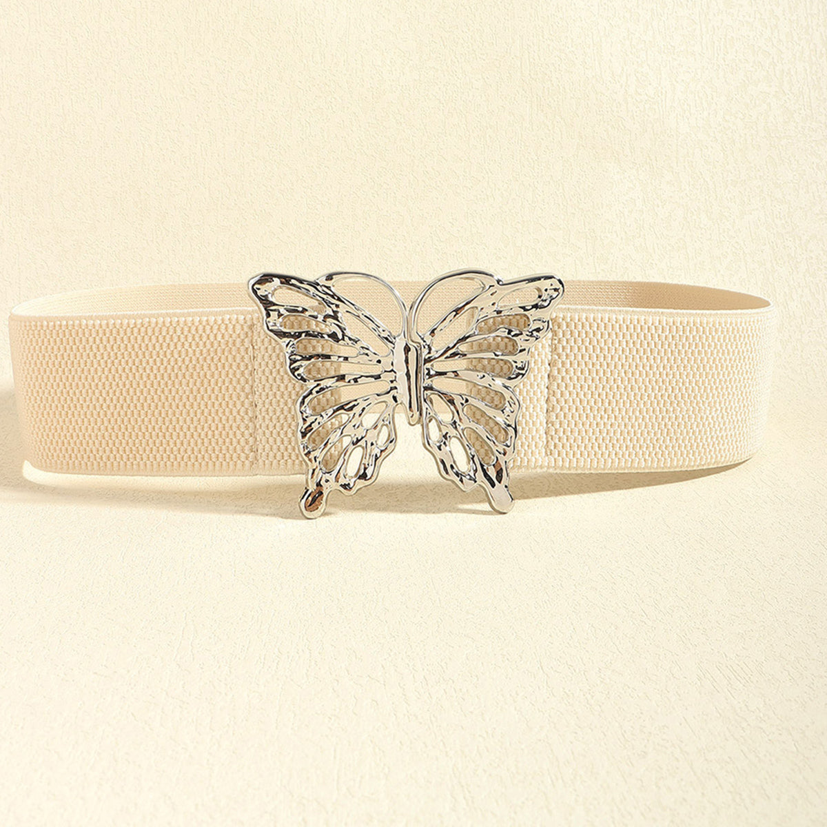 Butterfly Alloy Buckle Elastic Belt | Statement Accessory