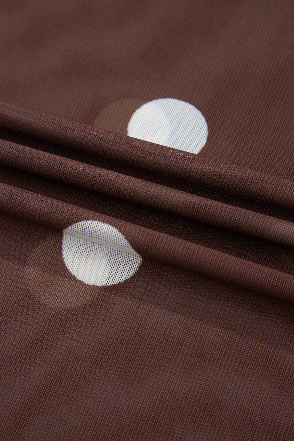 Vintage Polka Dot Mesh Long Sleeve Bodysuit