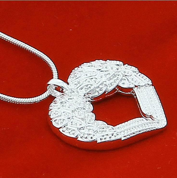 Silver Plated Empty Butterfly O-shaped Necklace Korean Necklace