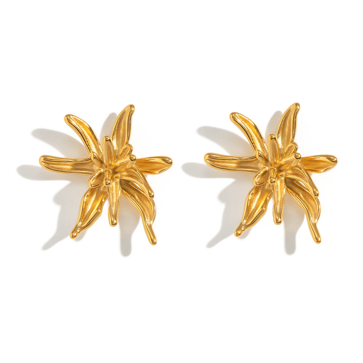 Irregular Flower Stud Earrings For Women