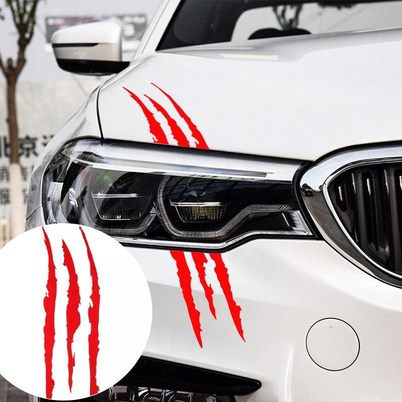 Reflective Monster Claw Scratch Headlight Decal for Car Tuning