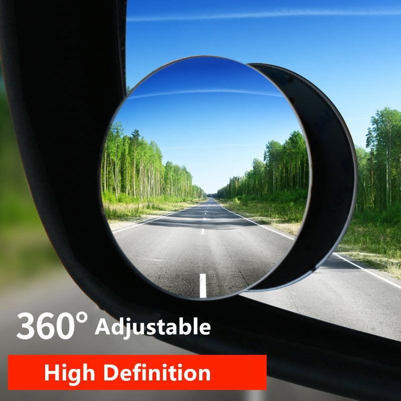 Stevvex 360-degree adjustable frameless HD convex blind spot mirror for vehicles