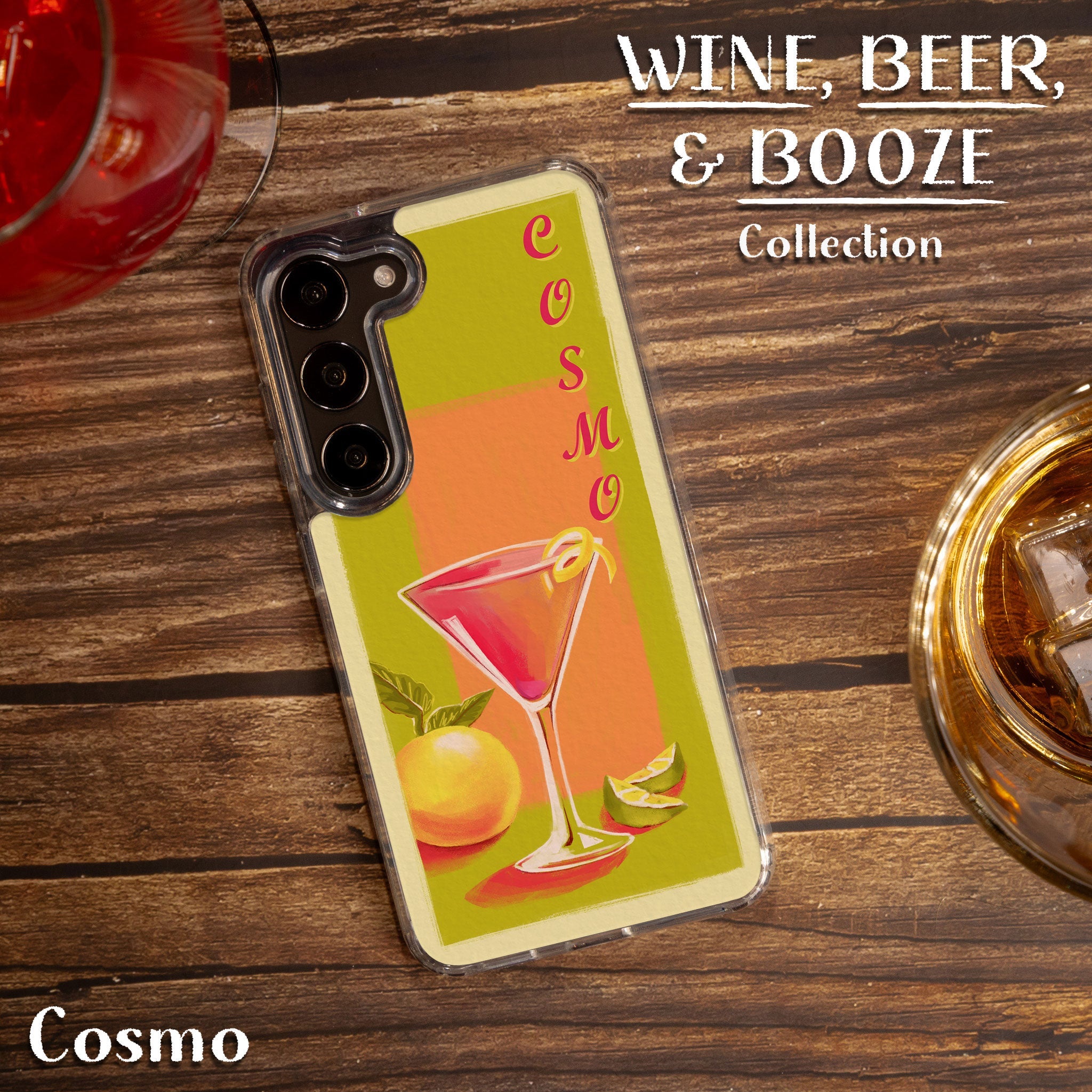 Wine, Beer & Booze Print Case for Samsung Galaxy S22, S22+, S22 Ultra