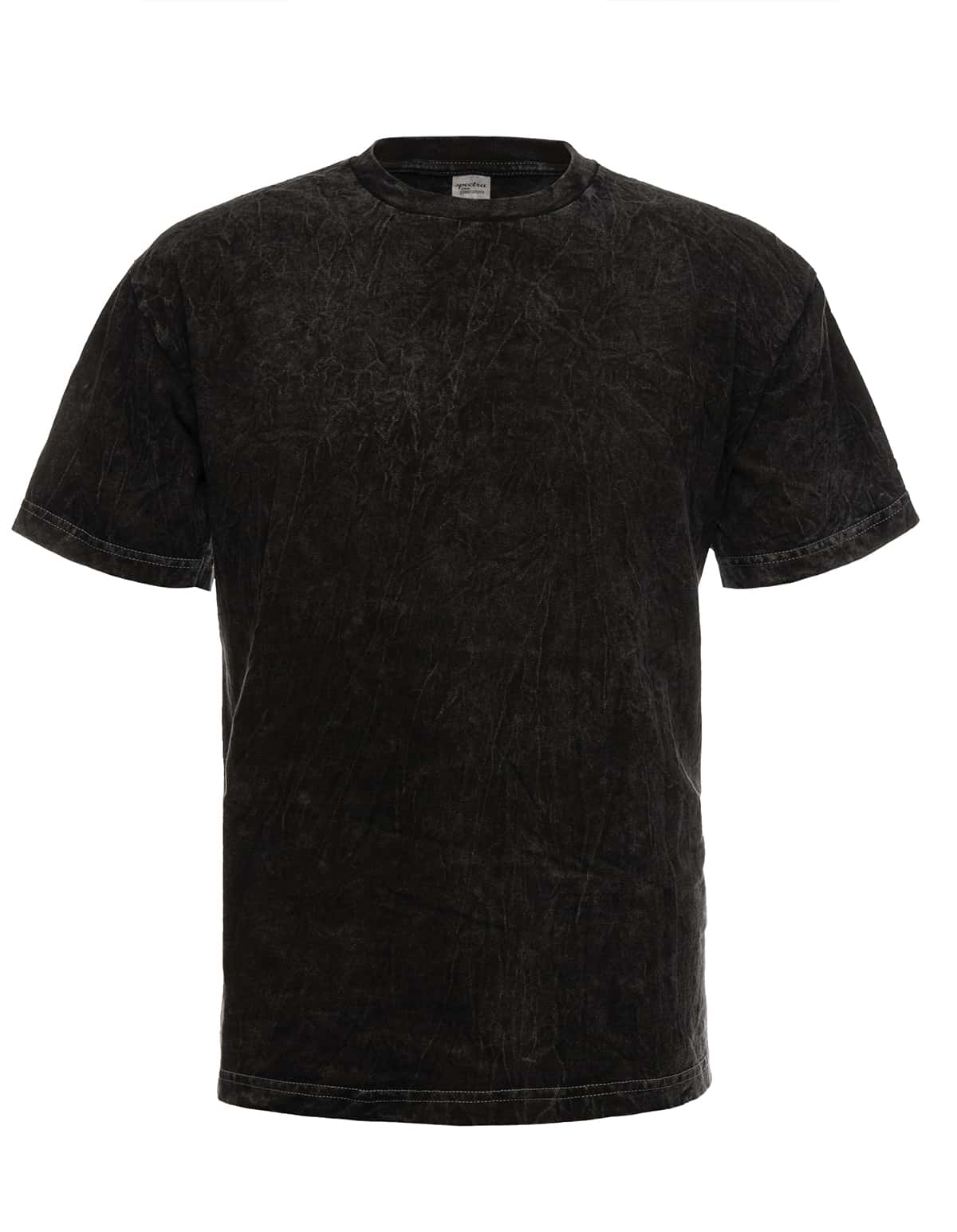 Mineral Wash Carbon Crew Neck T-Shirt Vintage Style - Image 2