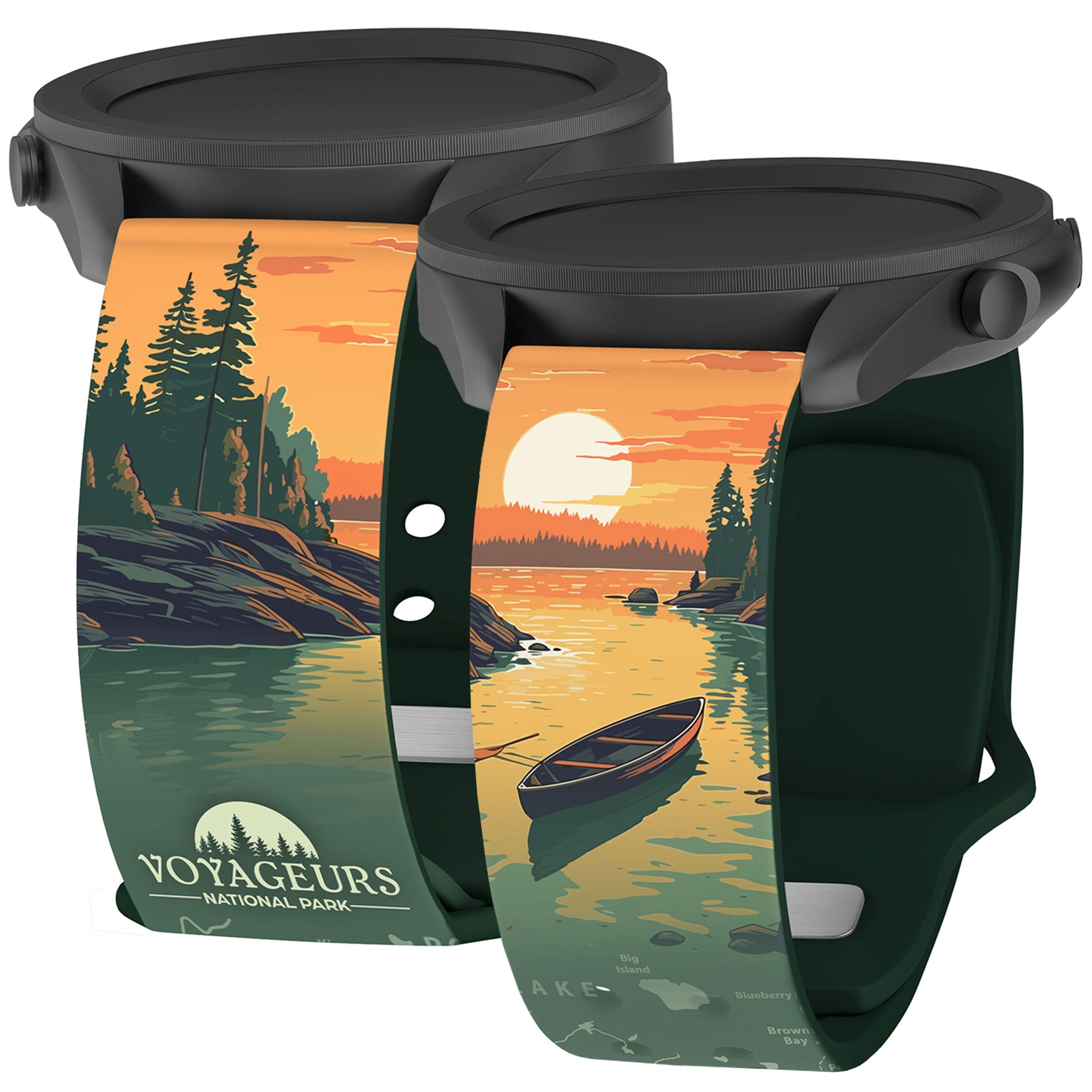 National Parks Voyageurs HD  Watchband for Samsung, Garmin, Fossil, and More