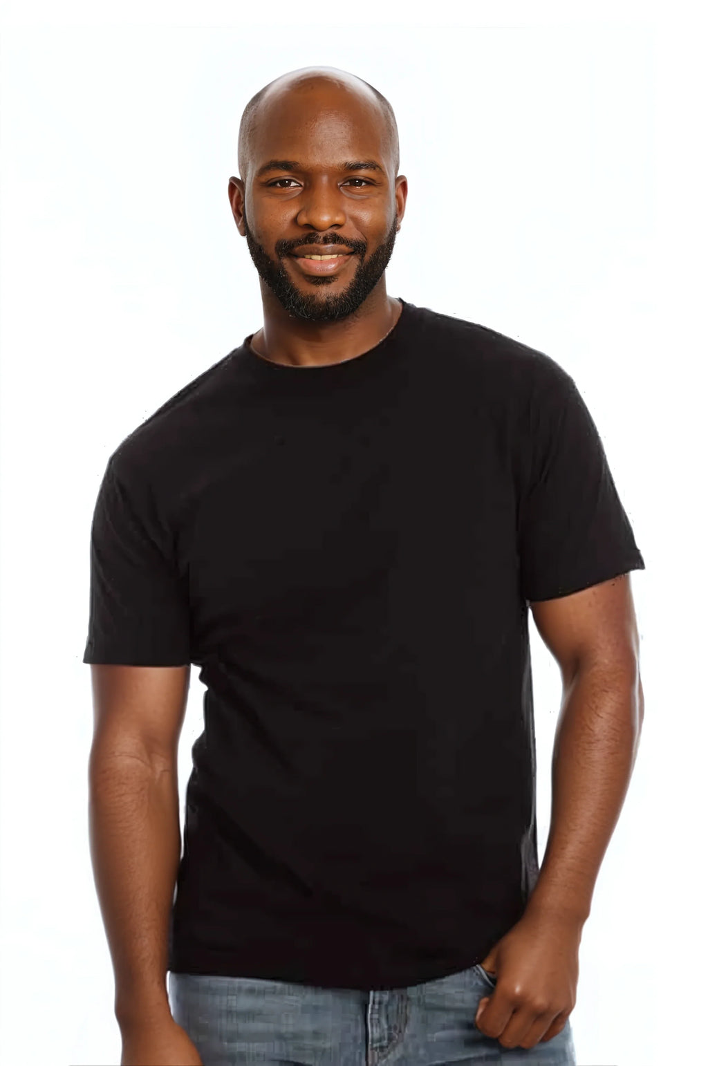 The Roughneck Heavyweight Crew Neck T-Shirt in Classic Black