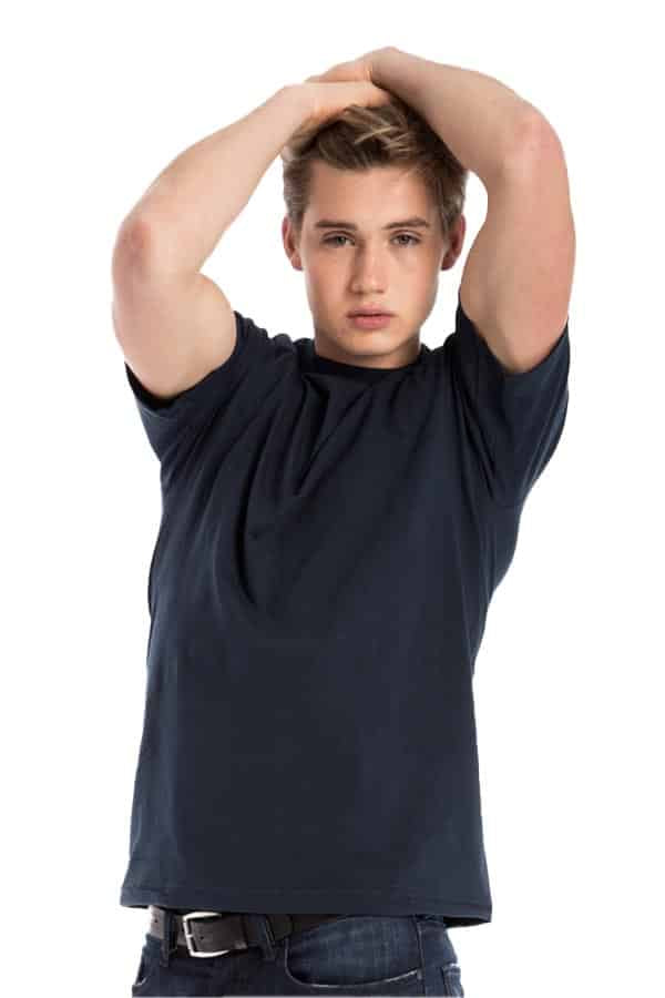 The Roughneck Heavyweight Crew Neck T-Shirt in Classic Black