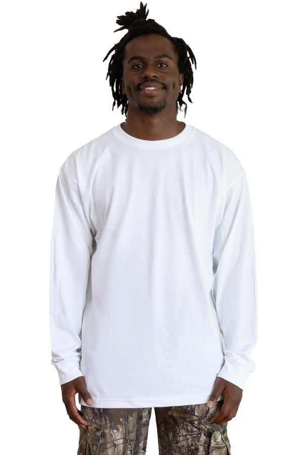 Roughneck Long Sleeve Crew Neck T-Shirt in Solid Black - Image 8