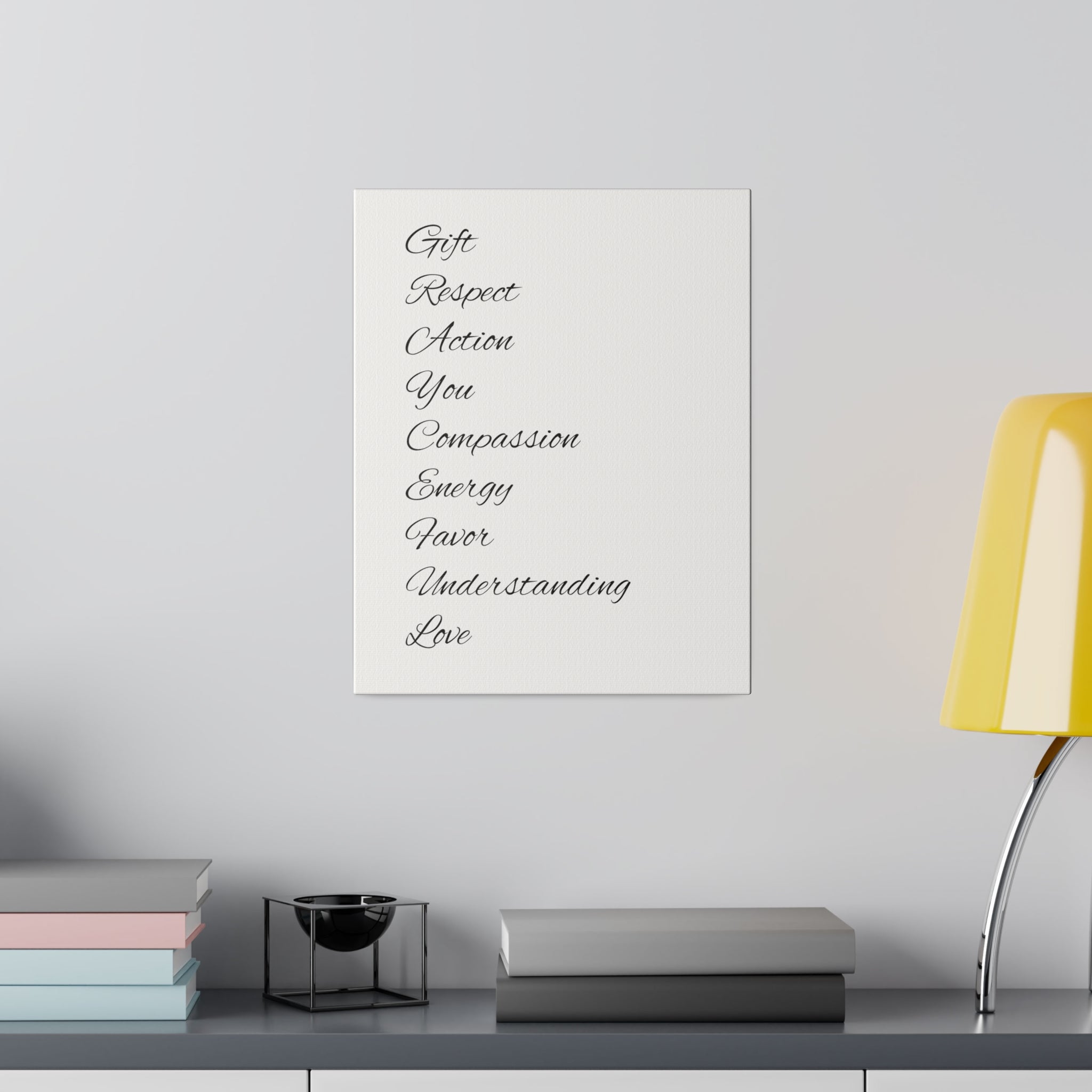 Minimalist Matte Canvas Wall Art, Stretched Black and White Decor