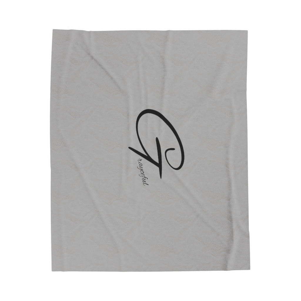 Velveteen Plush Throw Blanket - Minimalist Modern Neutral Decor