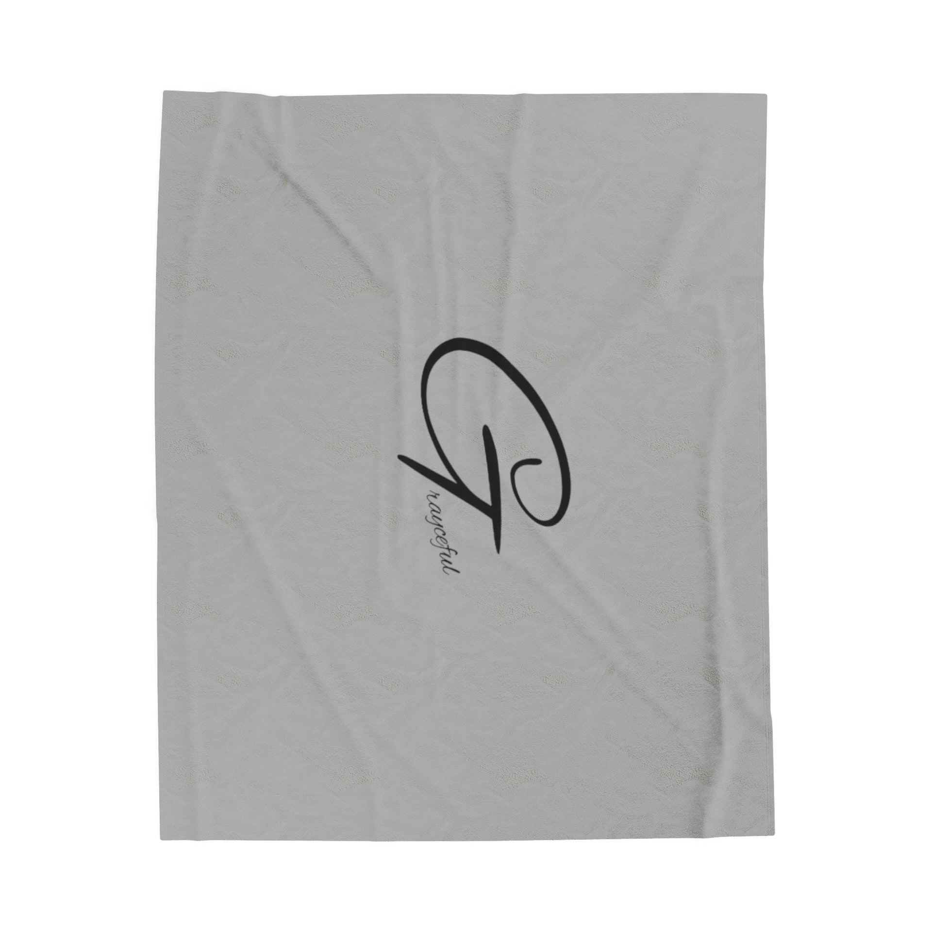 Velveteen Plush Throw Blanket - Minimalist Modern Neutral Decor
