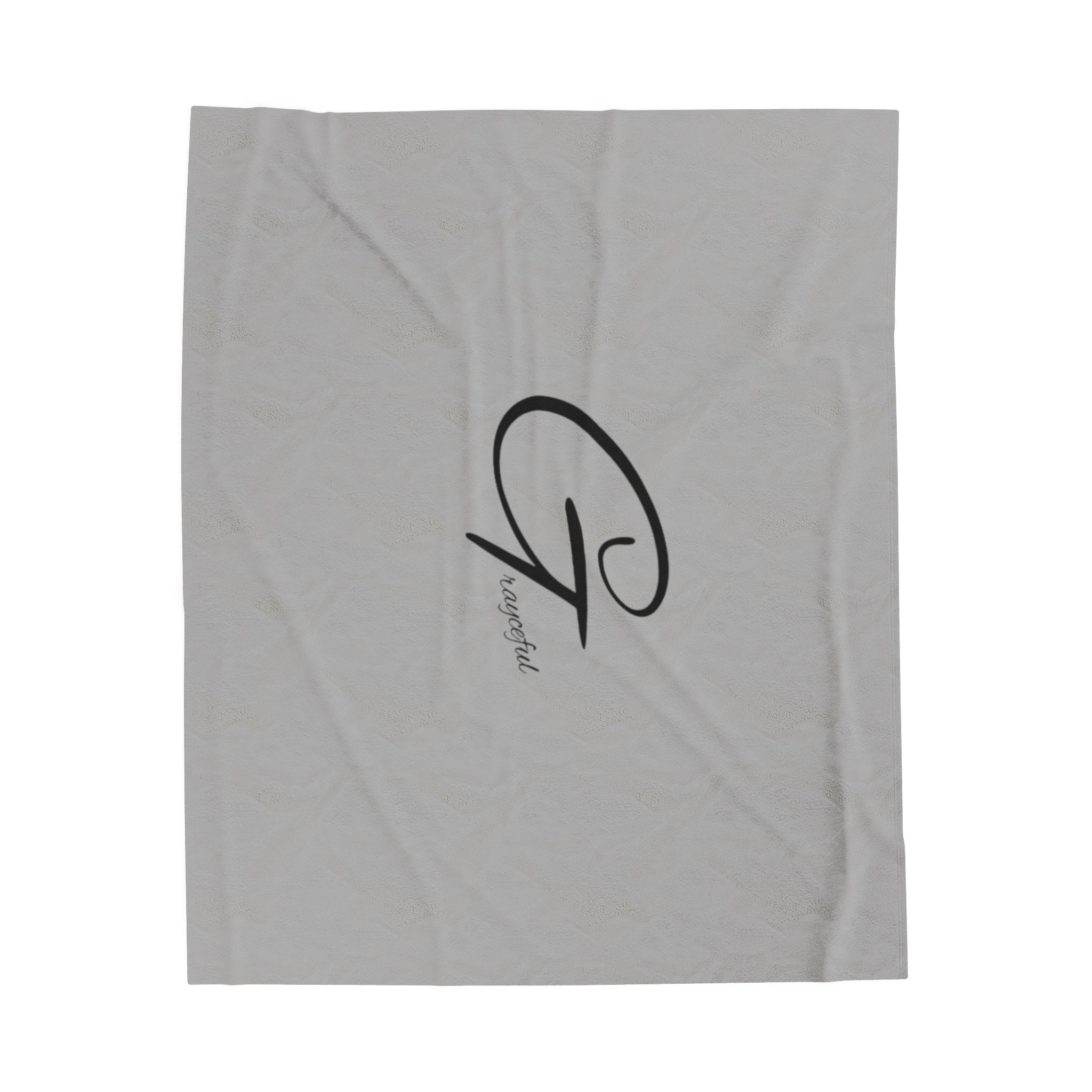 Velveteen Plush Throw Blanket - Minimalist Modern Neutral Decor