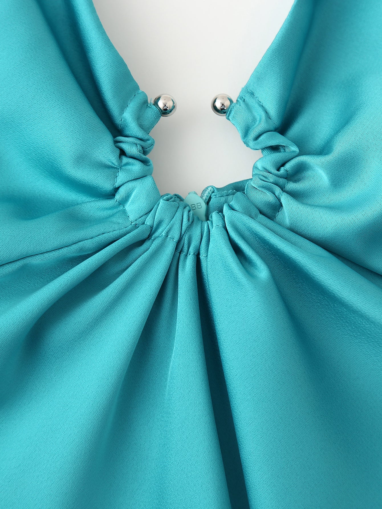 Women Clothing Long Hollow Out Cutout Decorative Satin Sling Dress