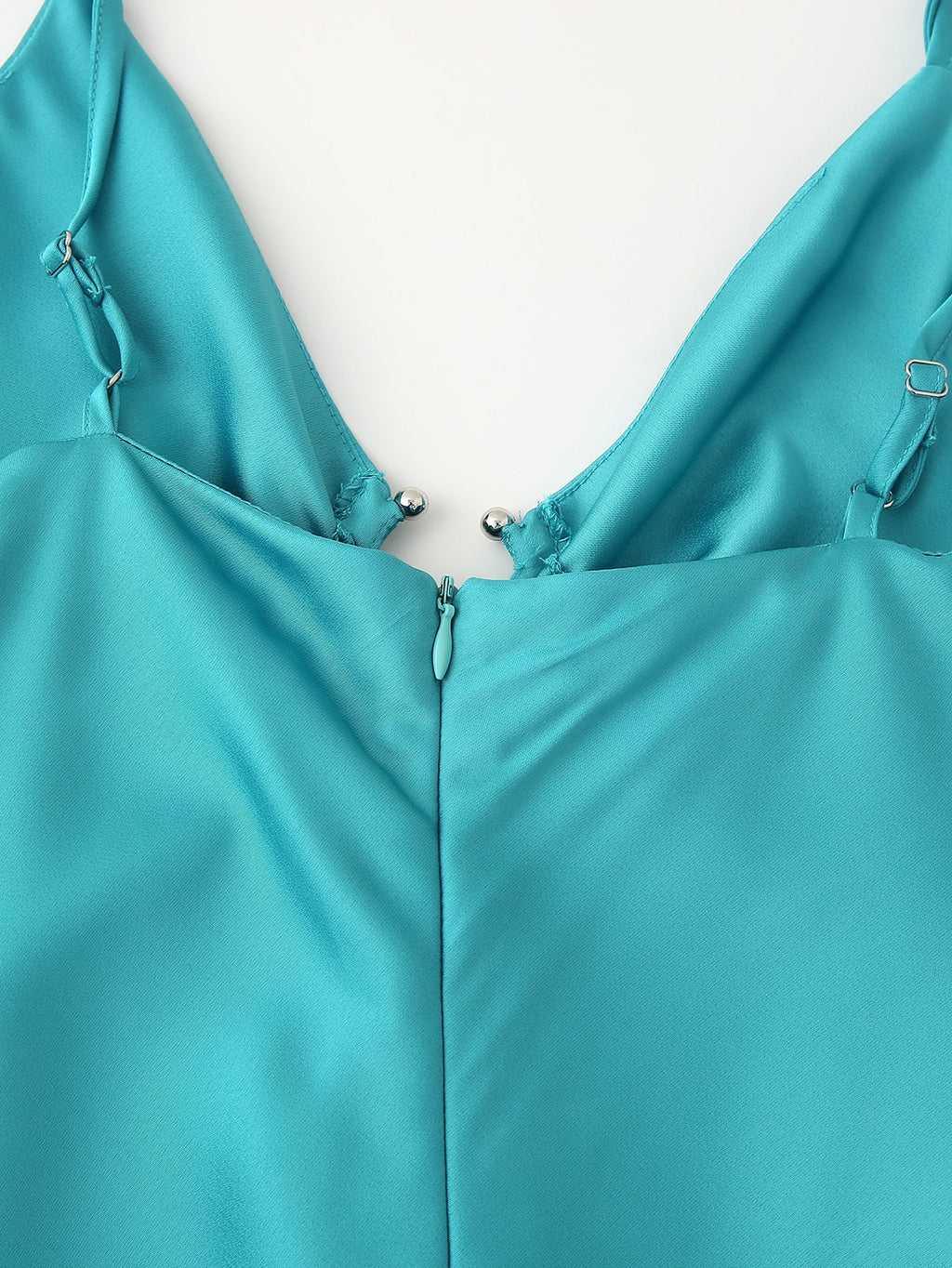 Women Clothing Long Hollow Out Cutout Decorative Satin Sling Dress