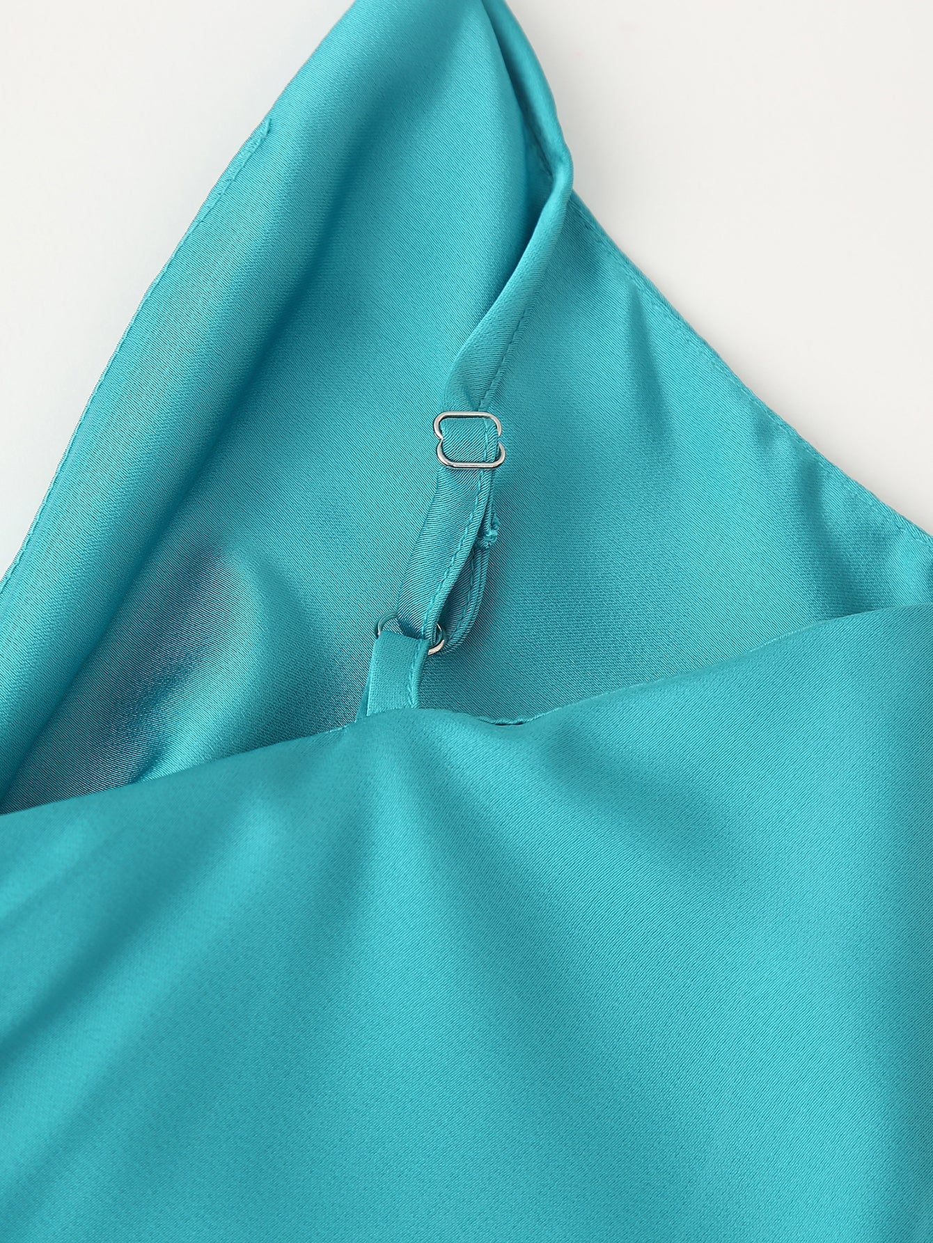 Women Clothing Long Hollow Out Cutout Decorative Satin Sling Dress