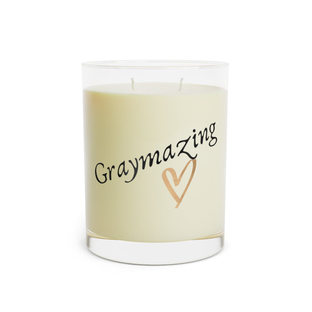 11oz White Tea + Fig Scented Candle in Clear Glass Vessel