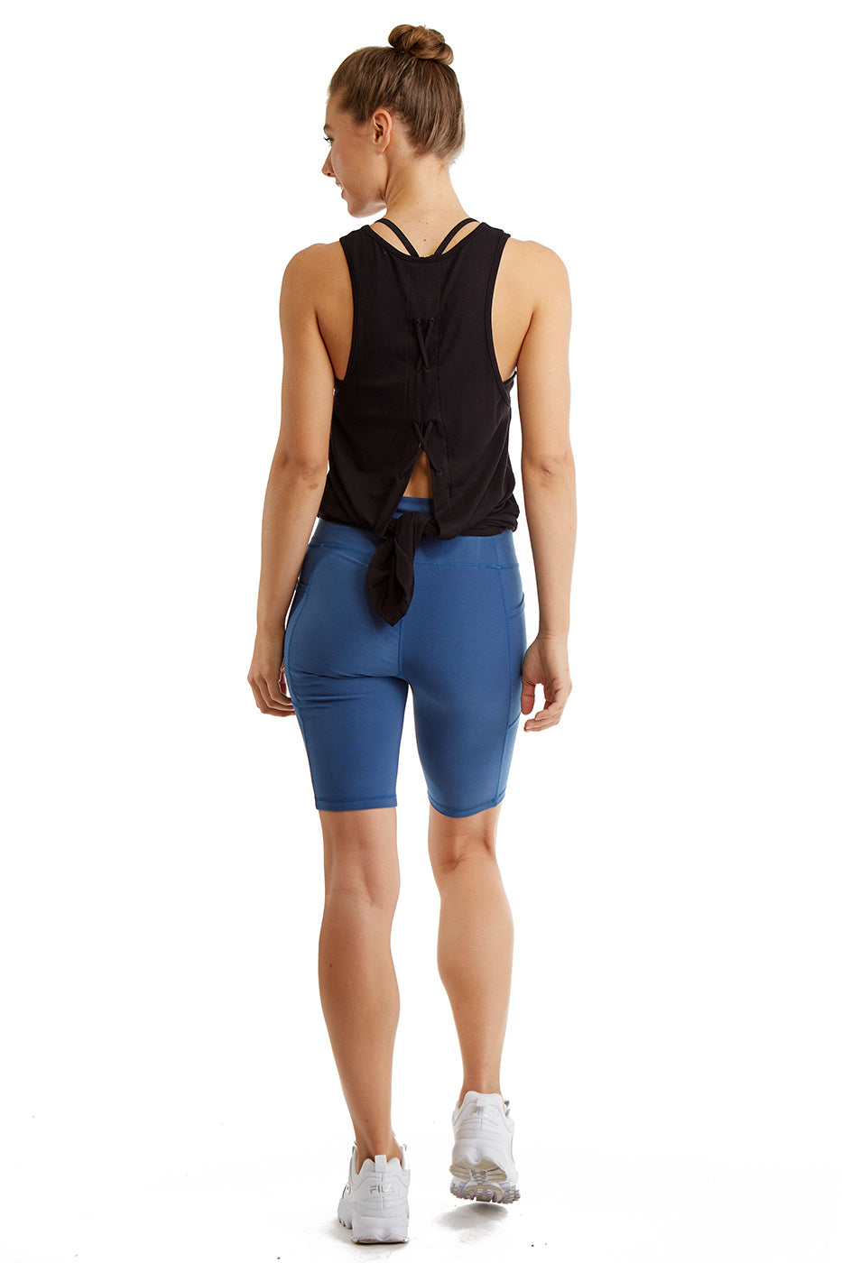 Women's High-Rise Compression Cycling Shorts with Phone Pockets