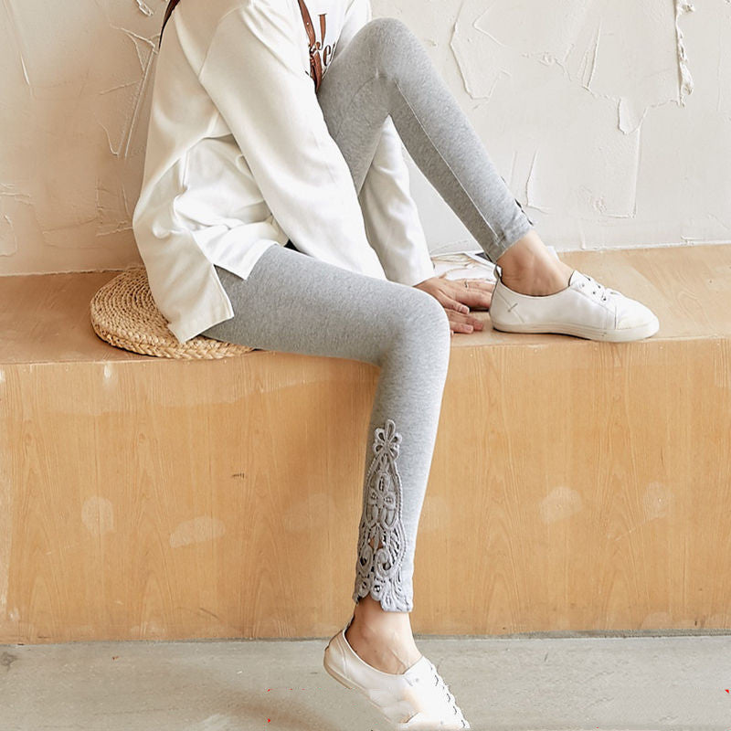 Women’s Cotton Blend Stretch Leggings Everyday Casual Pants