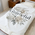 Elegant Floral Throw Blanket - Cozy Velveteen Plush Blanket for Home Decor, Gift for Her, Modern Chic Style, Occasion: Birthdays, [...]