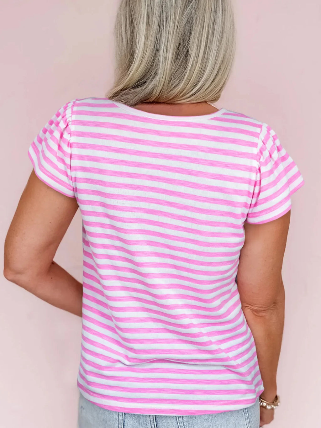 Striped V-Neck T-Shirt
