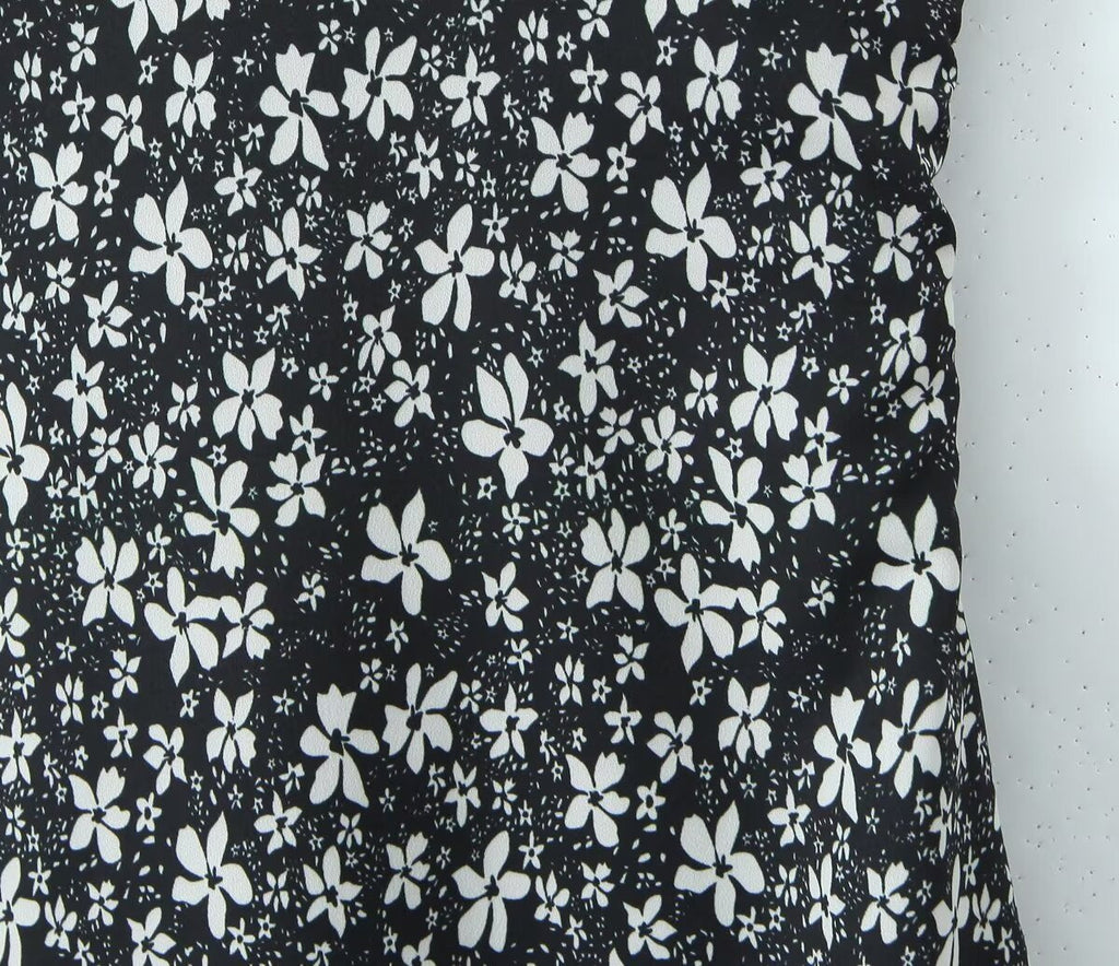 Sexy Deep V Plunge neck Maxi Dress Women Spring Vintage Floral Sling Dress