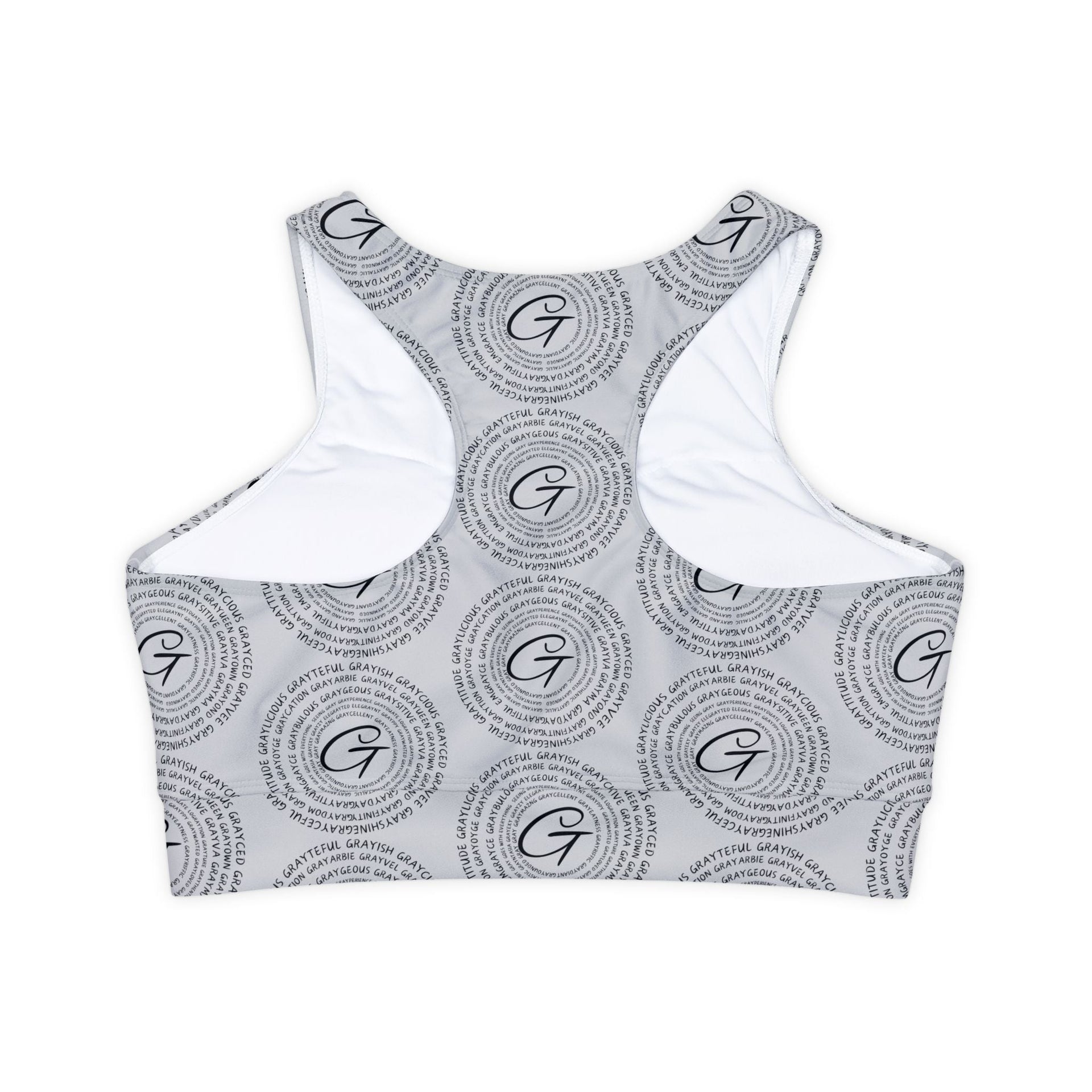 Fully Lined Padded Sports Bra with All-Over Print Activewear