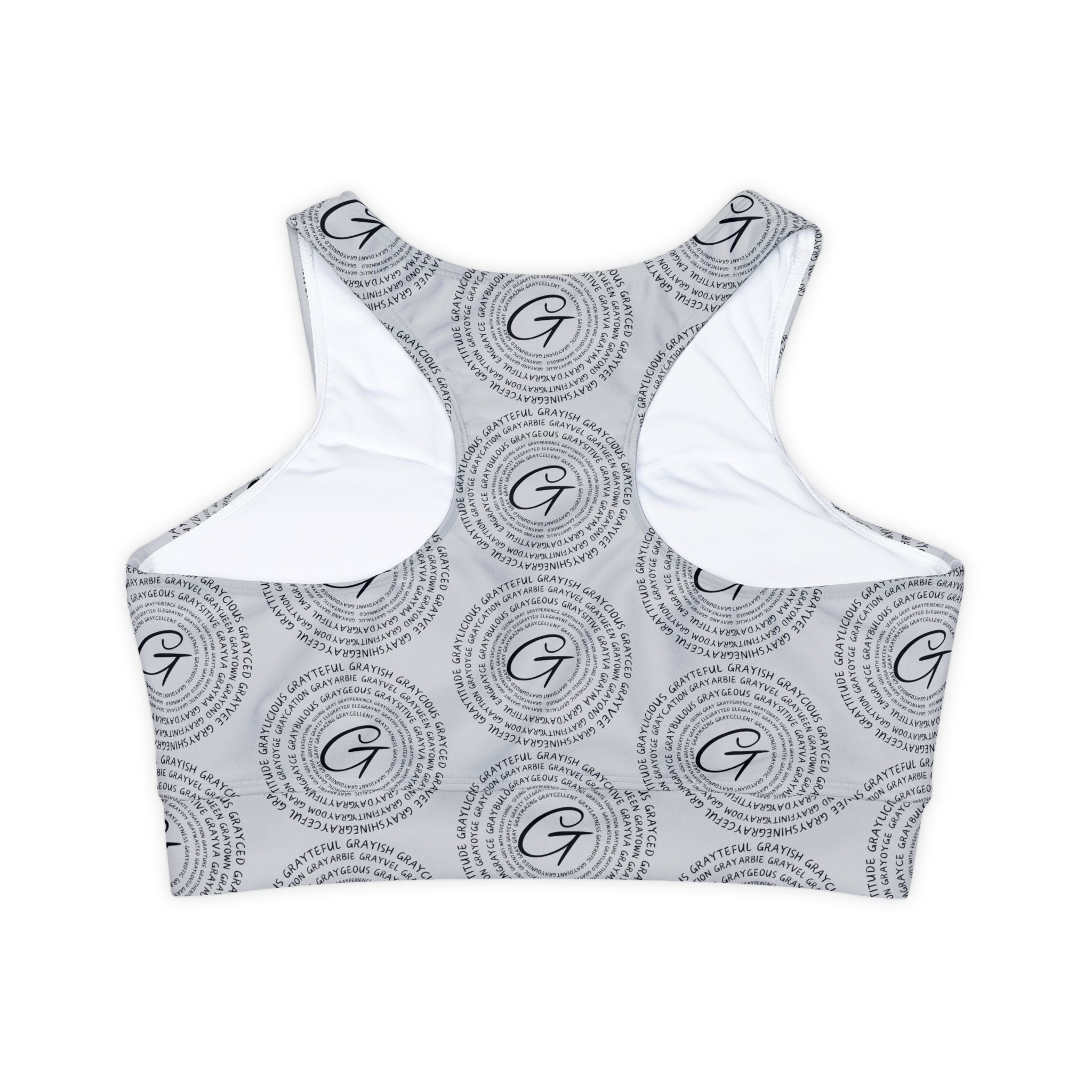 Fully Lined Padded Sports Bra with All-Over Print Activewear