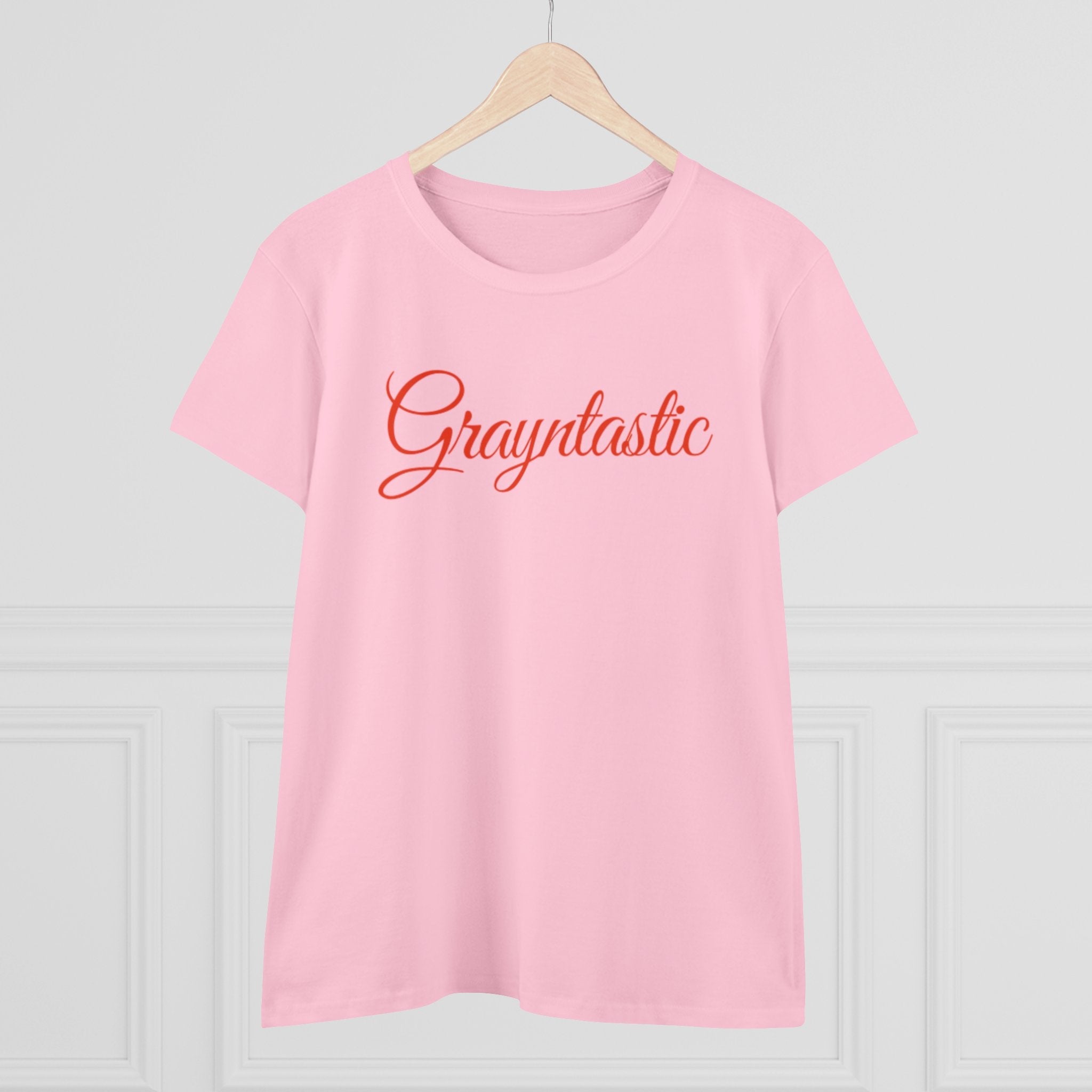 Women's Midweight Cotton T-Shirt - Casual Minimalist Crew
