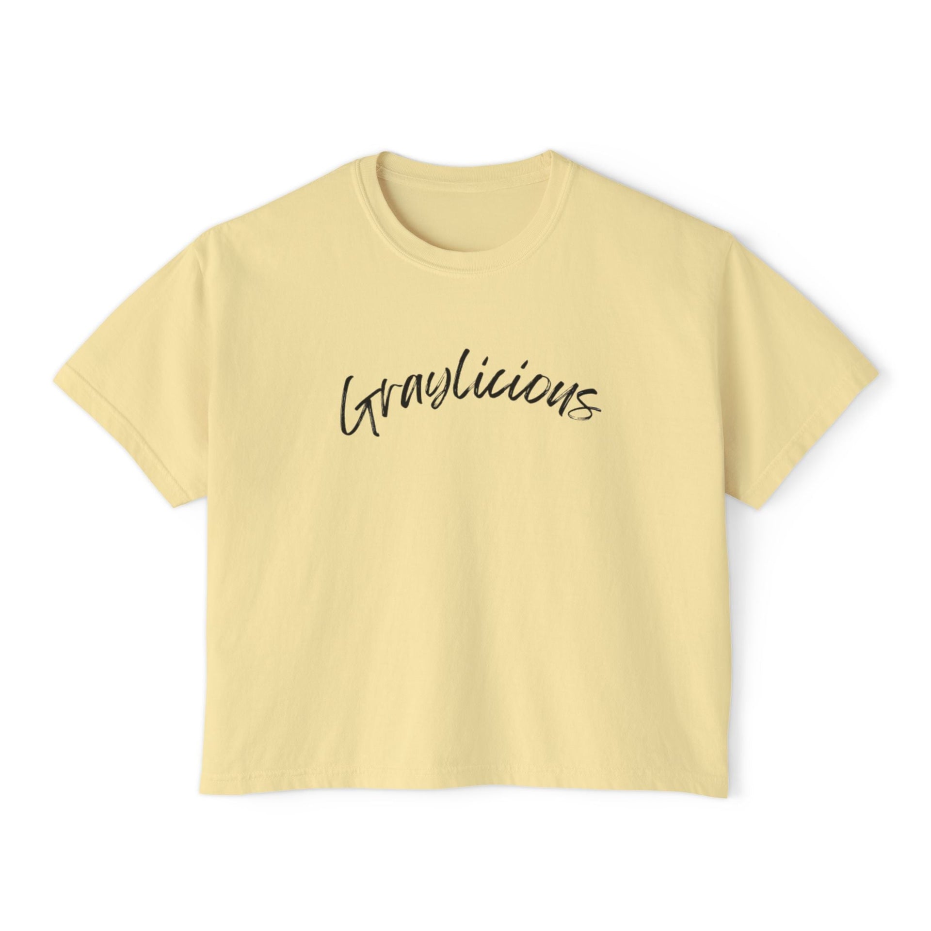 Women's Boxy Cotton Oversized Crewneck Short Sleeve Tee