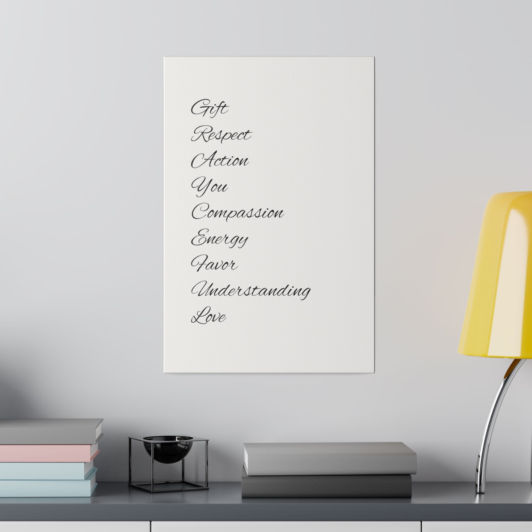 Minimalist Matte Canvas Wall Art, Stretched Black and White Decor