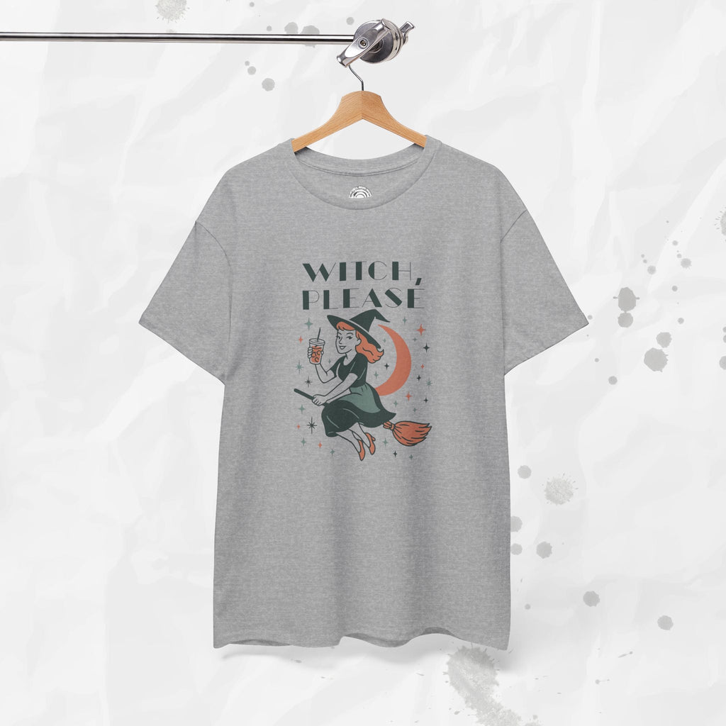 Witch Please Graphic T-Shirt Vintage Style Witchy Crewneck Tee - Image 12