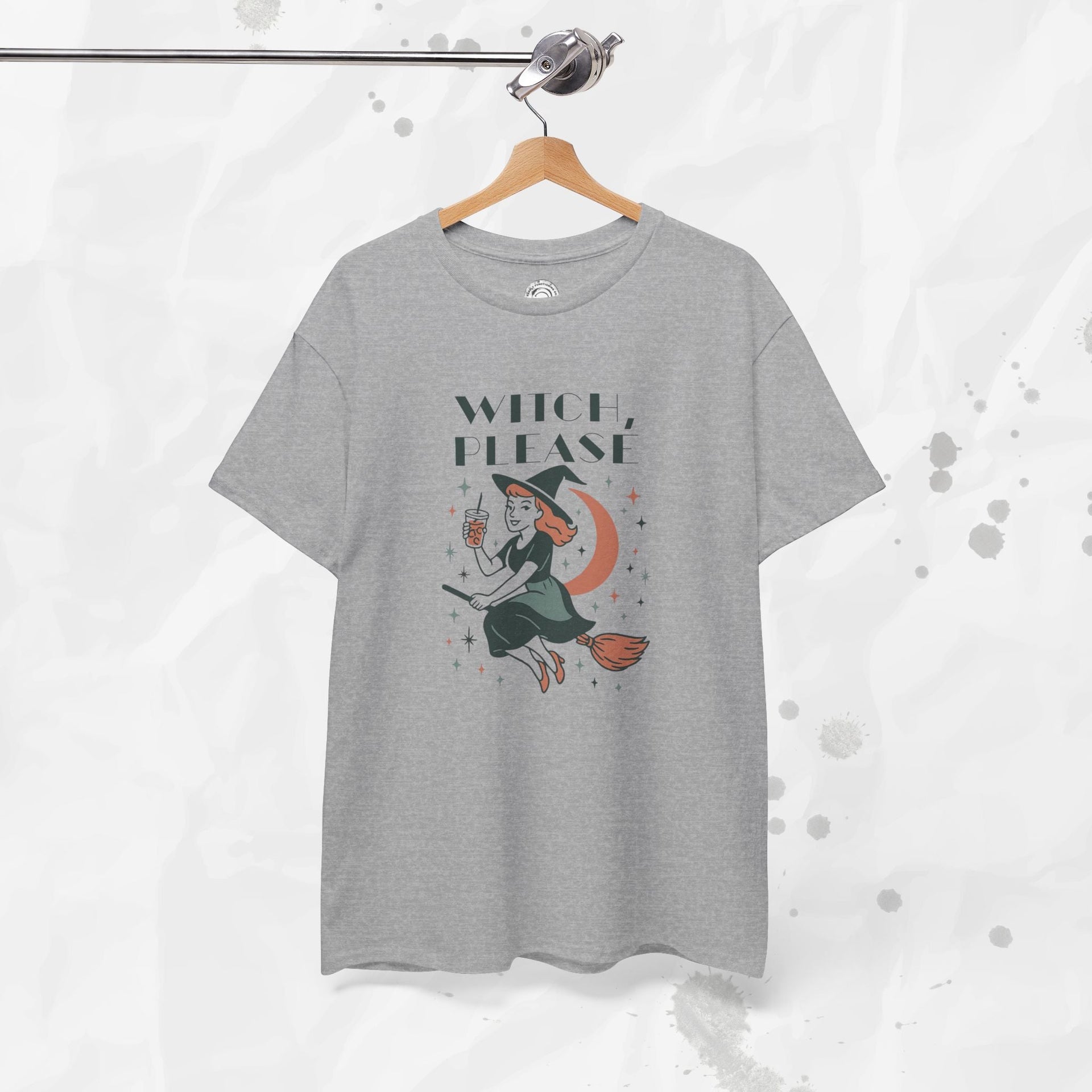 Witch Please Graphic T-Shirt Vintage Style Witchy Crewneck Tee - Image 12