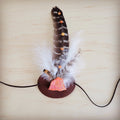 Orange Regalite Stone Feather & Leather Hat Band Only 954x