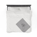Velveteen Plush Throw Blanket - Minimalist Modern Neutral Decor