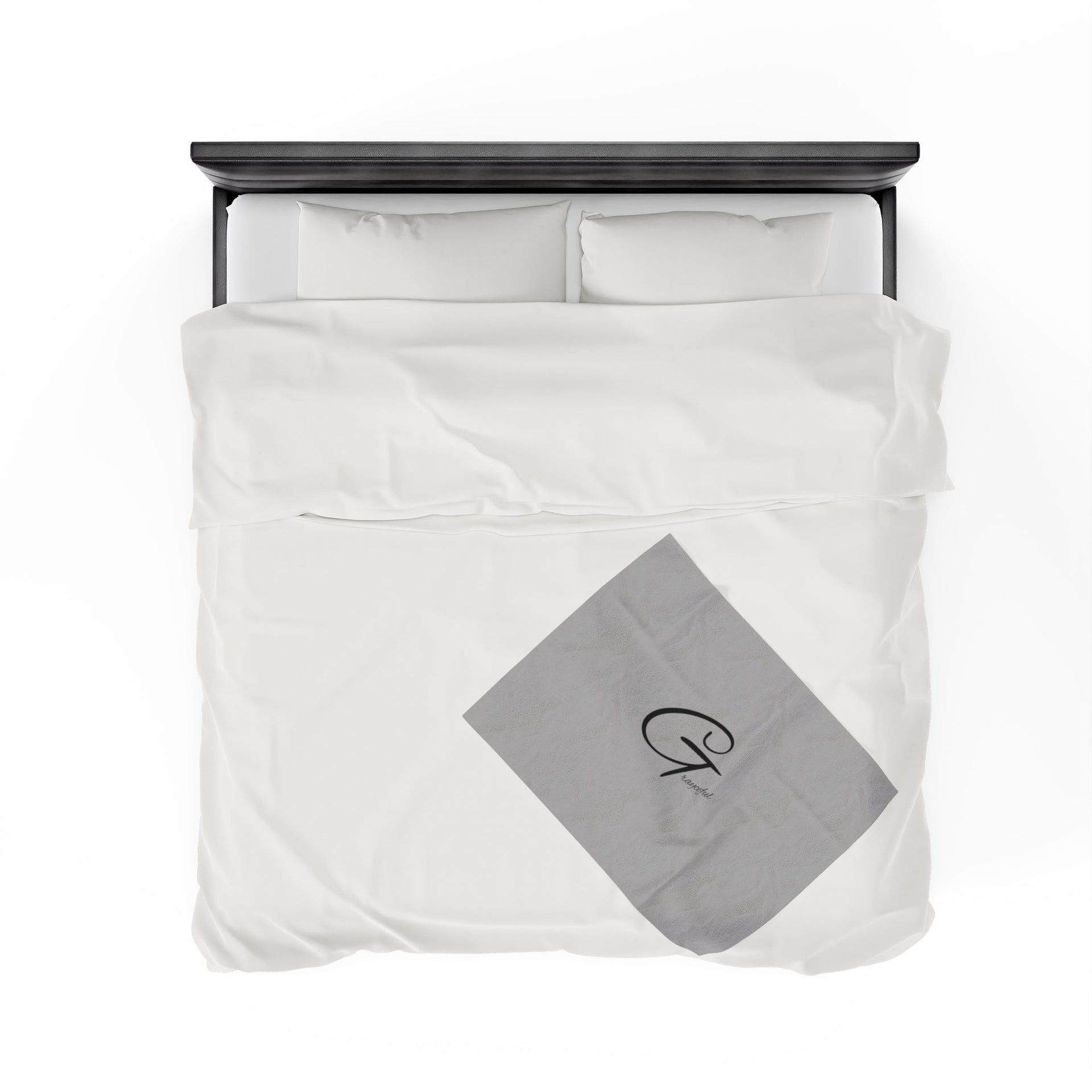 Velveteen Plush Throw Blanket - Minimalist Modern Neutral Decor