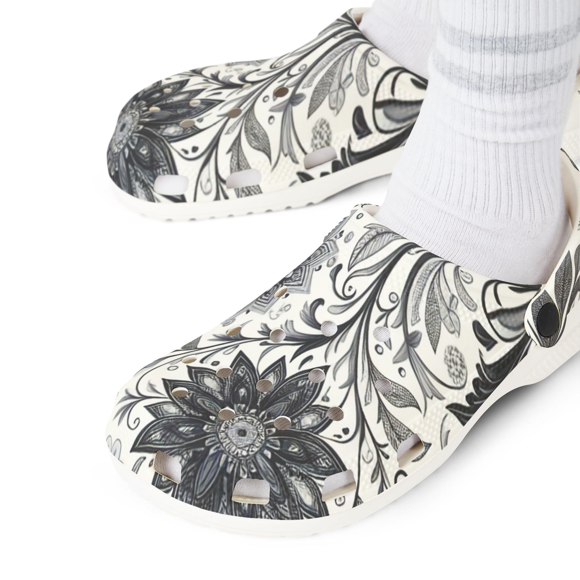 Floral EVA Foam Clogs: Comfortable Waterproof Garden & Beach Shoes