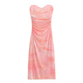 Women Clothing Spring Summer Printed Tube Top Dress Tube Top Dress