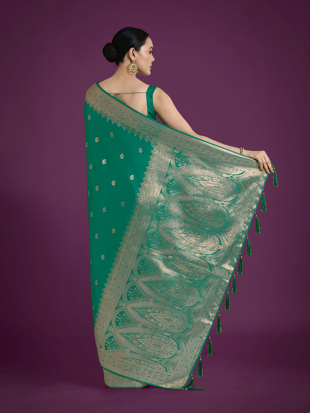 Divine Turquoise Soft Banarasi Satin Silk Saree with Blouse Piece