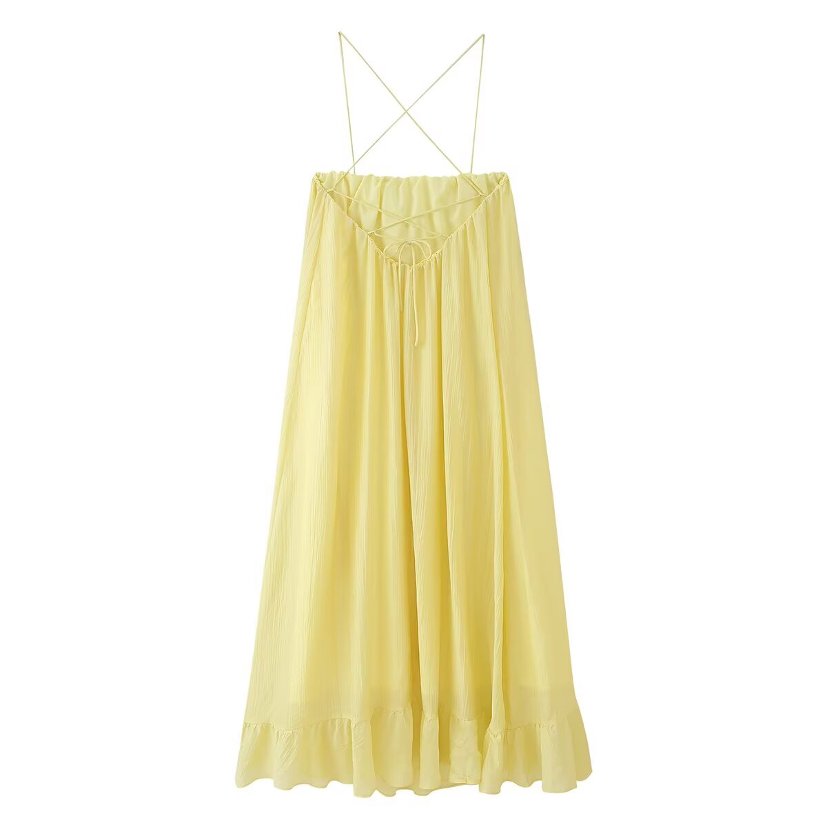 Summer Solid Color Strap Long Women Sweet