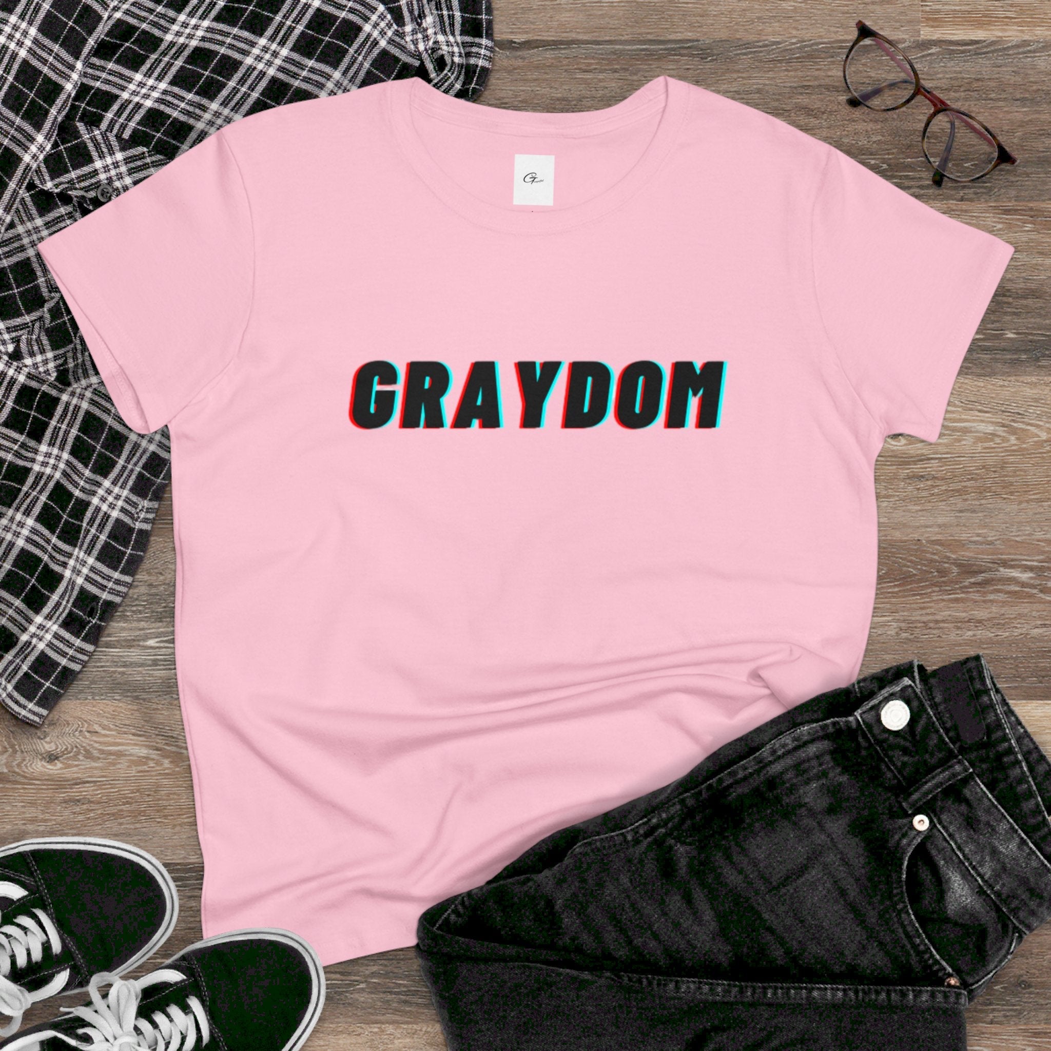Women's Midweight Cotton Crew Neck Tee - Minimalist Streetwear Style
