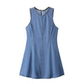 Women Wavy Wide Swing Denim Dress