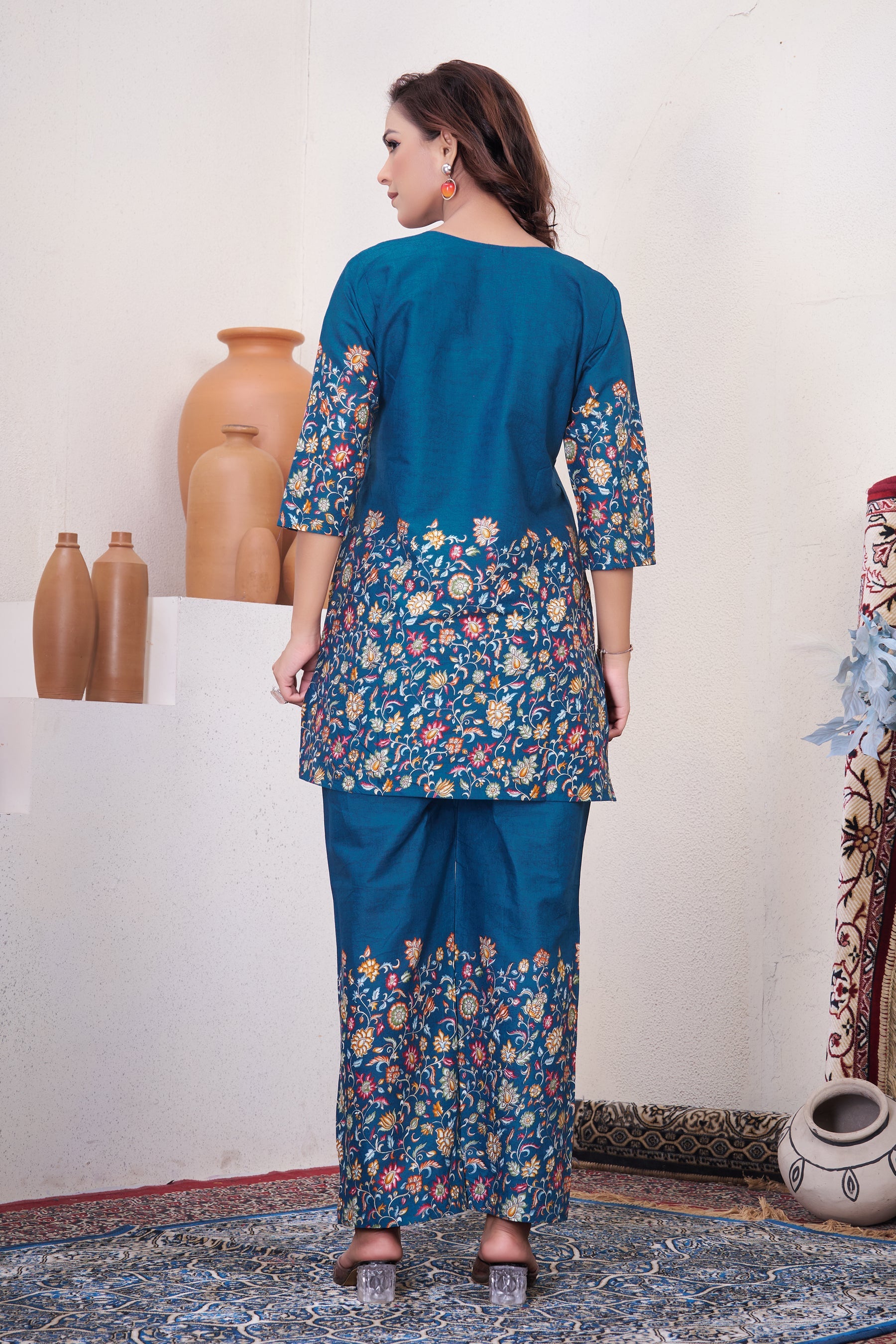 Rama Pure Cotton Printed Co-Ord Set for Festive & Casual Wear