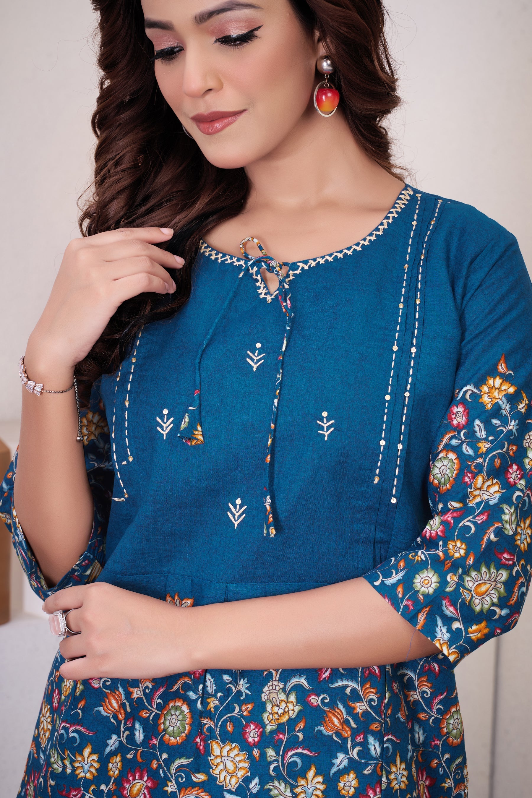 Rama Pure Cotton Printed Co-Ord Set for Festive & Casual Wear