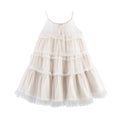 Lace Halter Dress Mesh Embroidered Multi Layer Sling Dress