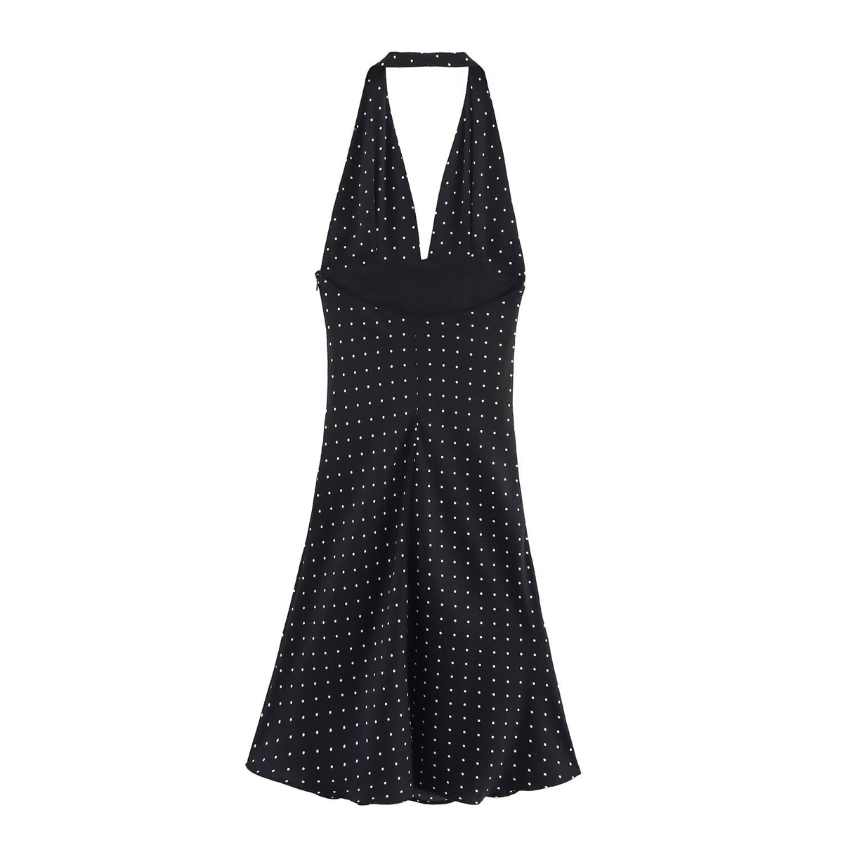 Women Clothing Summer Elegant Deep V Plunge neck High Waist A line Dress