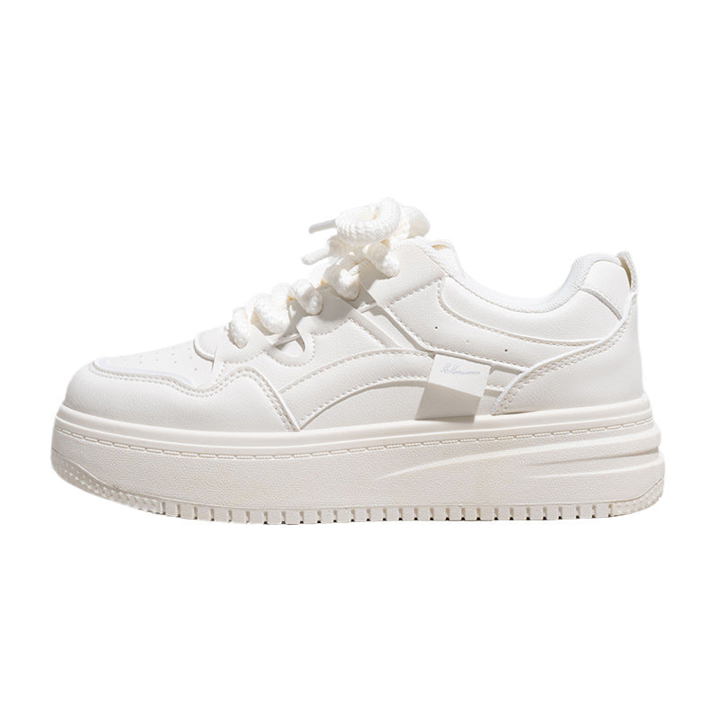 Women's Color Block Platform Sneakers Thick Soled Casual Shoes - Image 3