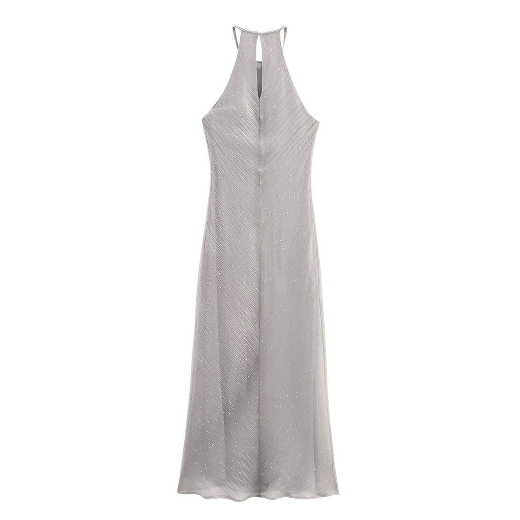 French Swing Collar Sling Dress Women Summer High Grade Waist Tight Sheath Dress