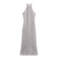 French Swing Collar Sling Dress Women Summer High Grade Waist Tight Sheath Dress