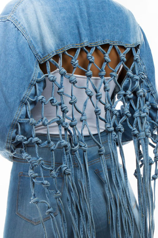 Women's Cropped Denim Jacket - Stylish Lightweight Outerwear