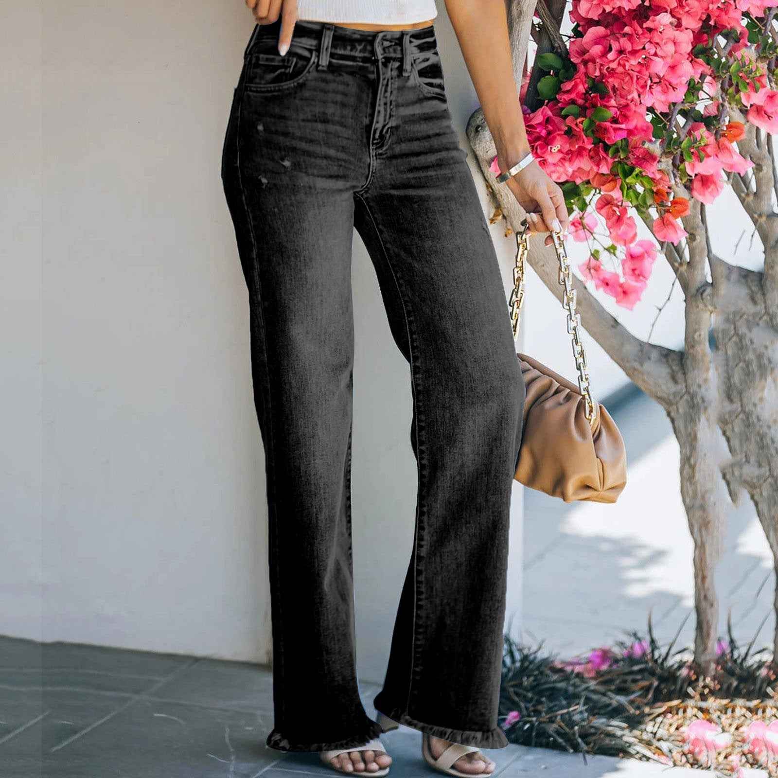 Loose denim pants for women